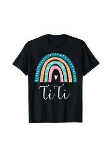 Titi Rainbow Gifts For Auntie Family Matching Birthday T-Shirt