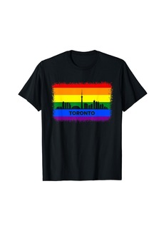 Rainbow Toronto Pride Month Parade a Canada LGBTQ March and CN Tower T-Shirt