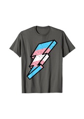 Rainbow Transexual Pride Lightning Bolt Cute Trans LGBTQ Parade T-Shirt