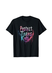 Rainbow Transgender Pride Month Protect Trans Kids LGBTQ Heart T-Shirt