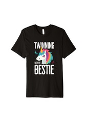 Rainbow Twinning With My Bestie Spirit Week Girls Friends Kids Day Premium T-Shirt