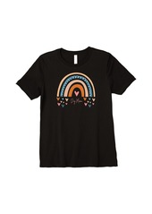 Womens Heart and Rainbow Dog Mama Premium T-Shirt