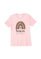 Womens Heaven Don't Miss it for the World Christian Rainbow Leopard Premium T-Shirt