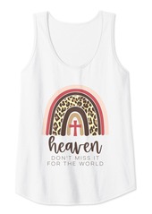Womens Heaven Don't Miss it for the World Christian Rainbow Leopard Tank Top