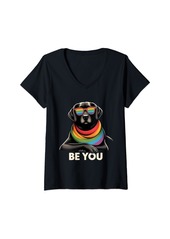 Womens Kind Gay Rainbow LGBTQ Idea Shirt V-Neck T-Shirt
