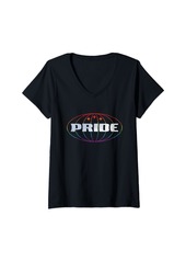 Womens LGBTQ Pride World Love Rainbow Flag V-Neck T-Shirt