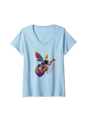 Womens Rainbow Cicada Tees Festival 2024 For Men Women Kids V-Neck T-Shirt