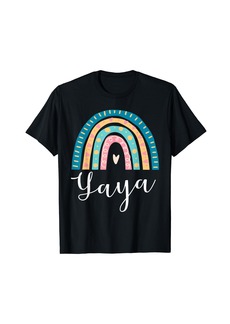 Yaya Rainbow Gifts For Grandma Family Matching Birthday T-Shirt