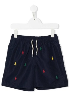 Ralph Lauren all-over logo-embroidered swim shorts