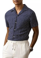Ralph Lauren Archer Diamond Linen & Silk-Blend Camp Shirt