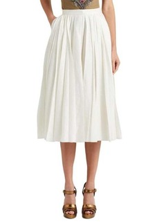 Ralph Lauren Arnav Pleated Linen Skirt