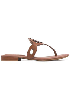 Ralph Lauren Audrie flat leather sandals