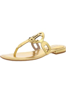 Ralph Lauren Audrie Womens Leather Slip On Thong Sandals