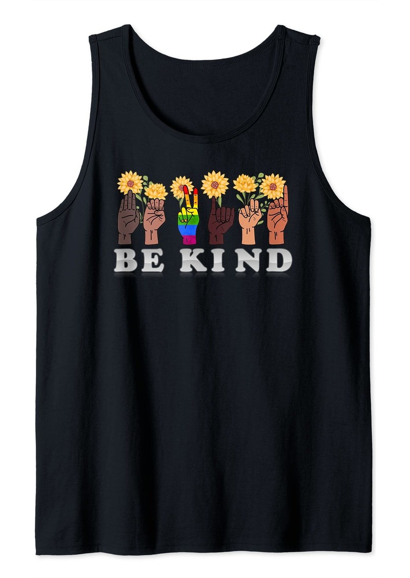 Ralph Lauren Be Kind to All Humankind - Spelled out with ASL Alphabet Tank Top