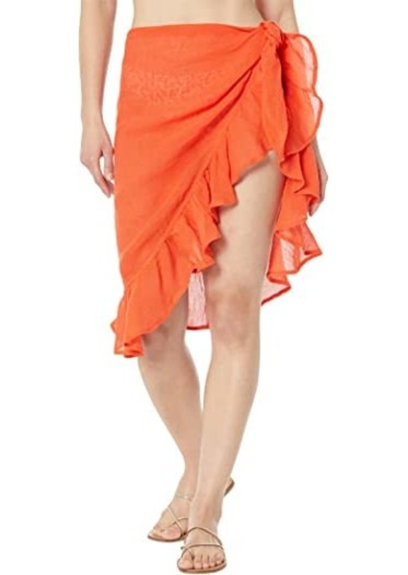 Ralph Lauren Beach Club Solid Ruffle Pareo