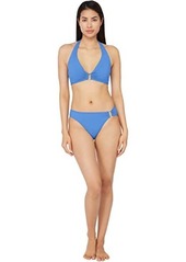 Ralph Lauren Beach Club Solids Ring Front Halter Bikini Swimsuit Top