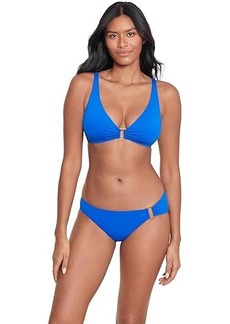 Ralph Lauren Beach Club Solids Ring Over the Shoulder Bikini Top