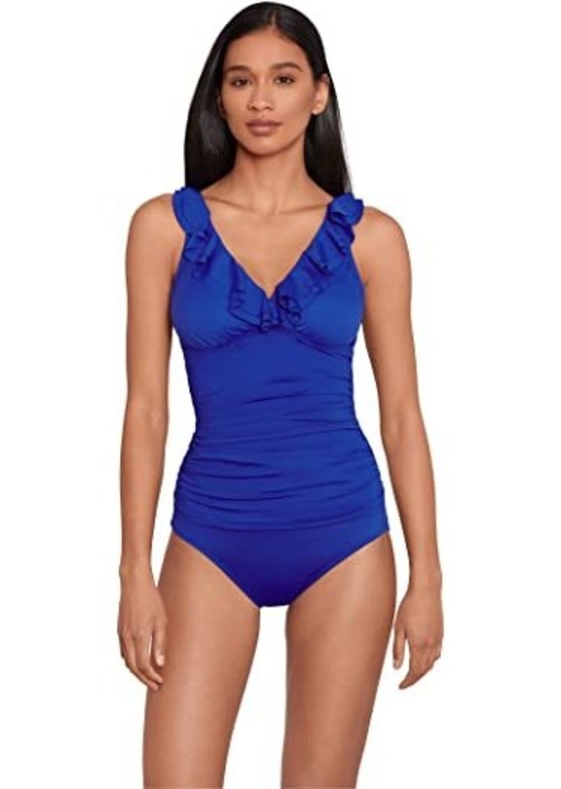 Ralph Lauren Beach Club Solids Ruffle Underwire Tankini