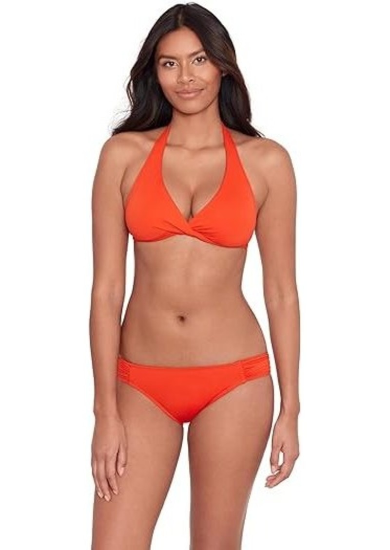 Ralph Lauren Beach Club Solids Twist Halter Bikini Top