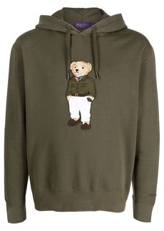 Ralph Lauren bear-patch cotton-blend hoodie