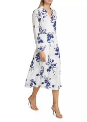 Ralph Lauren Aniyah Belted Floral Wrap Midi-Dress