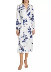 Ralph Lauren Aniyah Belted Floral Wrap Midi-Dress