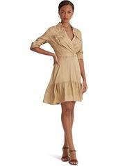 Ralph Lauren Belted Geo Jacquard Long Sleeve Dress