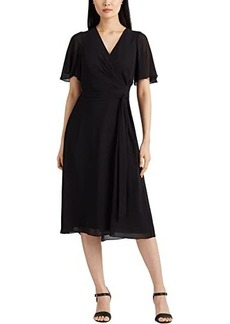 Ralph Lauren Belted Georgette Dress