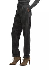 Ralph Lauren Bennet Chalk Stripe Flannel Trousers