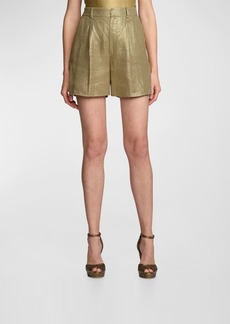Ralph Lauren Beverleigh Foiled Linen Shorts