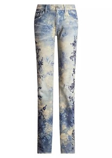 Ralph Lauren 750 Bleached Floral Low-Rise Skinny Jeans
