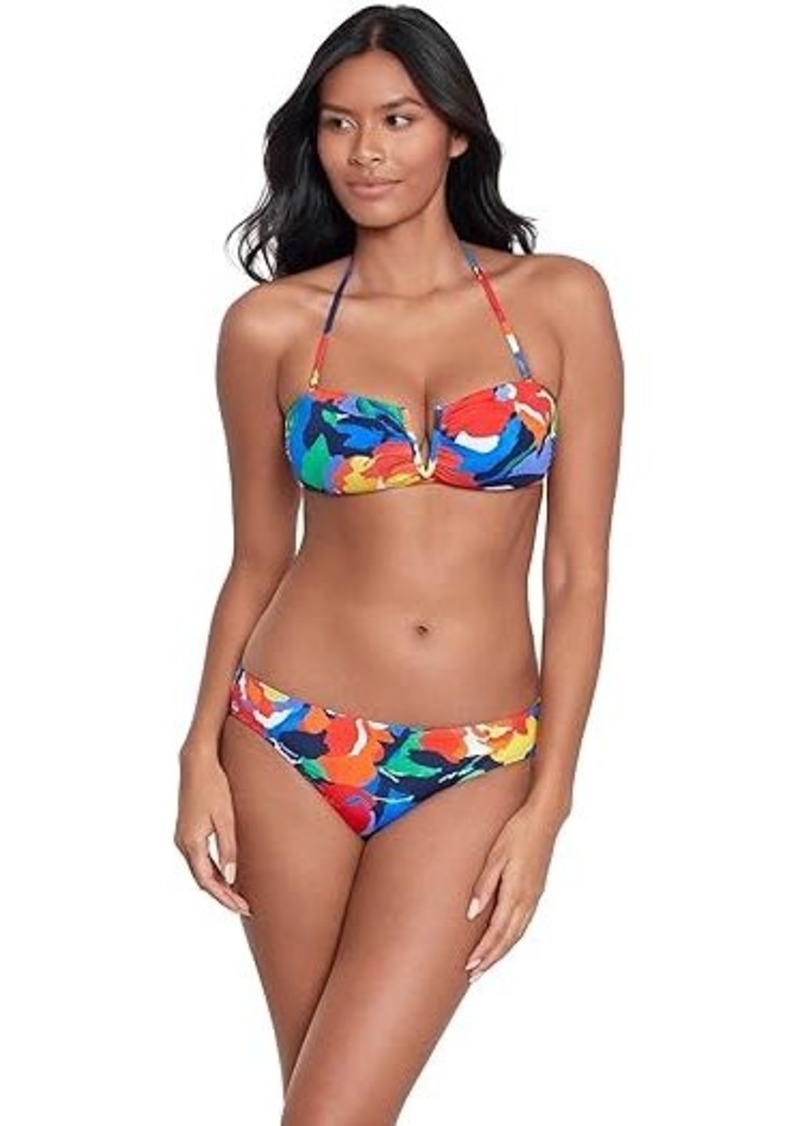 Ralph Lauren Bold Abstract FloralV Wire Bandeau Top