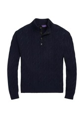 Ralph Lauren Bond St. Silks Cable-Knit Cashmere Sweater