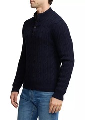 Ralph Lauren Bond St. Silks Cable-Knit Cashmere Sweater