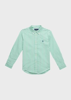 Ralph Lauren Boy's Cotton Poplin Button-Front Sport Shirt, Size 2-7
