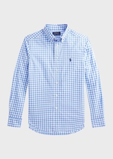 Ralph Lauren Boy's Cotton Poplin Button-Front Sport Shirt, Size S-XL