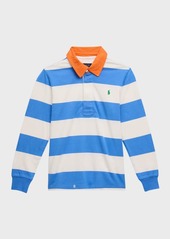 Ralph Lauren Boy's Jersey Knit Long-Sleeve Rugby Shirt, Size 2-7