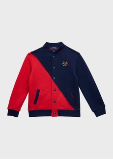 Ralph Lauren Boy's Seasonal Fleece Baseball Jacket, Size 2-7