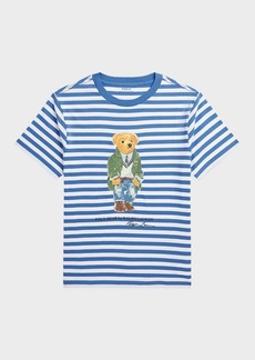 Ralph Lauren Boy's Striped Bear Jersey T-Shirt, Size 2-7