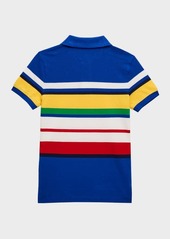 Ralph Lauren Boy's Striped Mesh Short-Sleeve Polo Shirt, Size 2-7