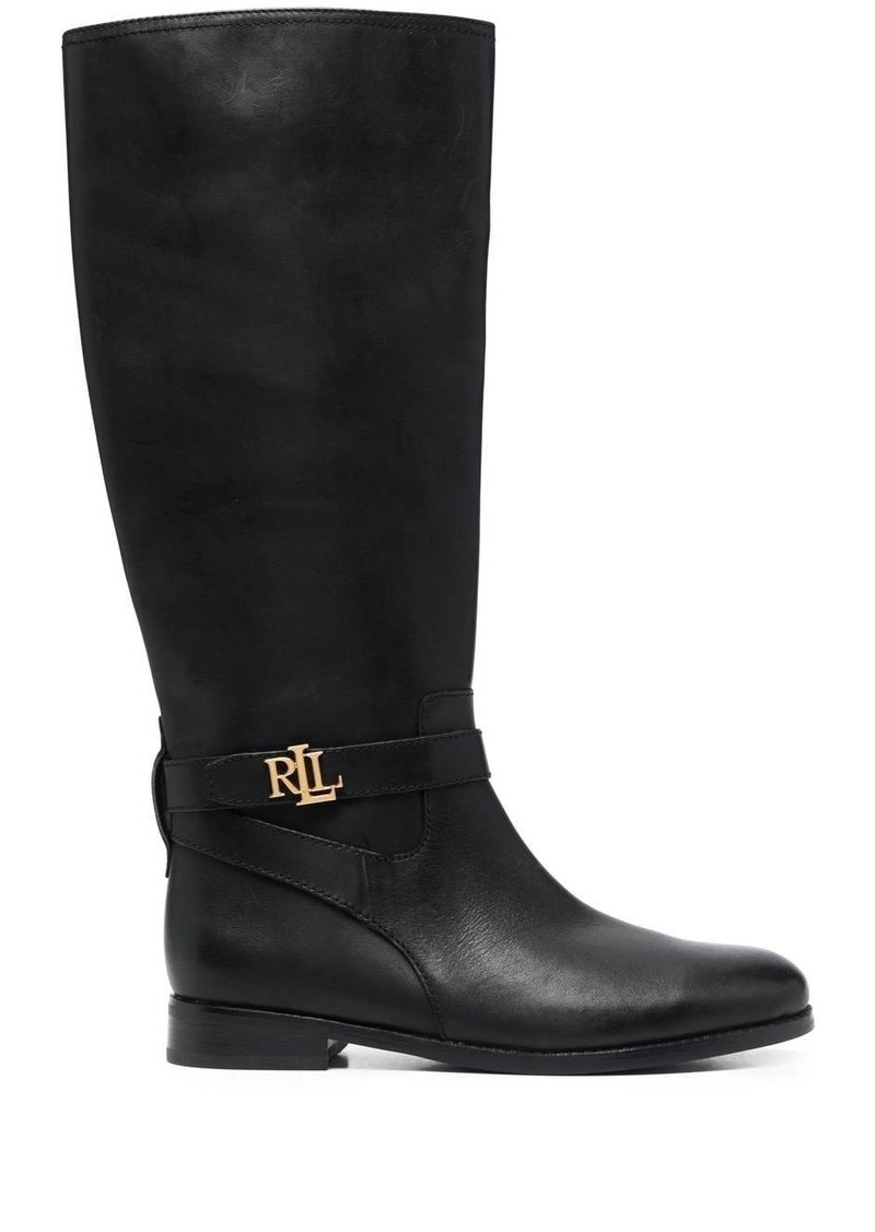 Ralph Lauren Brittaney logo-plaque boots
