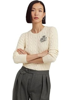 Ralph Lauren Bullion Cable-Knit Cotton Sweater