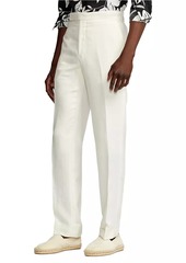 Ralph Lauren Byron Silk & Linen Straight-Leg Pants