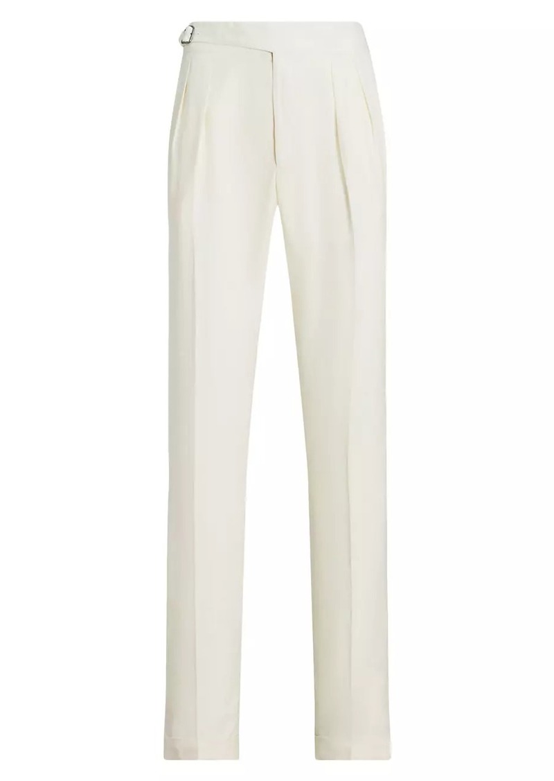 Ralph Lauren Byron Silk & Linen Straight-Leg Pants