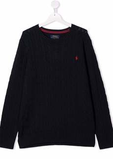 Ralph Lauren cable-knit Polo Pony jumper