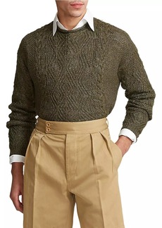 Ralph Lauren Cable-Knit Silk & Linen Sweater