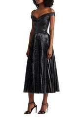 Ralph Lauren Camari Sequin-Embellished Off-The-Shoulder Gown