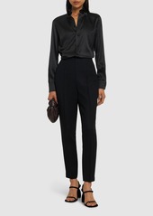 Ralph Lauren Cameron Stretch Silk Charmeuse Shirt