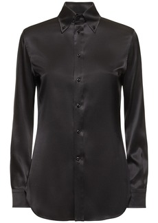 Ralph Lauren Cameron Stretch Silk Charmeuse Shirt