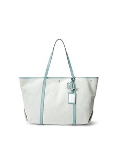 Ralph Lauren Canvas & Leather Large Emerie Tote